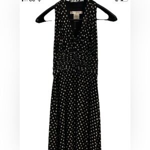 NWT Evan Picone Black and Tan Patterned Midi halter top woman’s Dress size 8